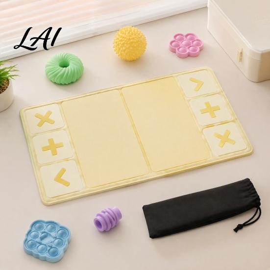 Desktop Exchange Organizer Fidget Trading Board Mat with Storage Bag 12x24 Inch Toy Game Accessories Pad Portable Playmat Divided Zones for