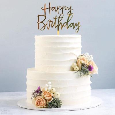 10KS Happy Birth Topper Akrylové dopisní Topper Party Potřeby Všechno nejlepší Ozdoby k narozeninám