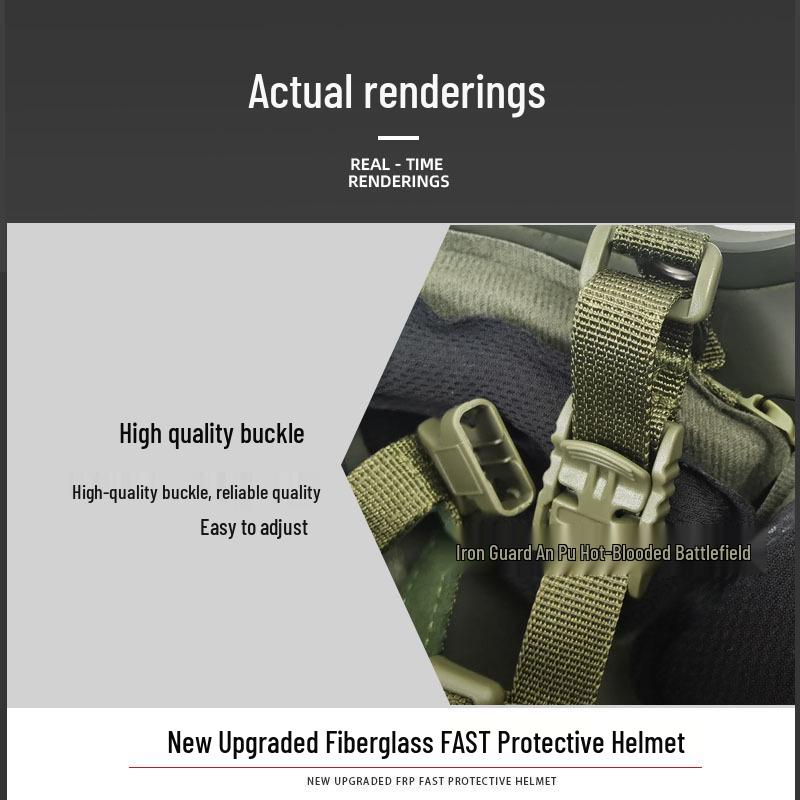 FAST Fiberglass Tactical Helmet with Wendy Suspension for Special Forces Training (1.5KG)