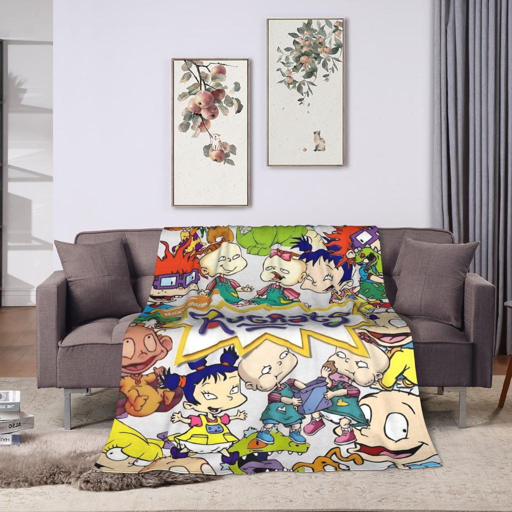Soft Blanket Camping Rugrats Chuckie Finster  Throw Blanket  Flannel Bedspread For Bedroom Street Trend Sofa Bed Cover