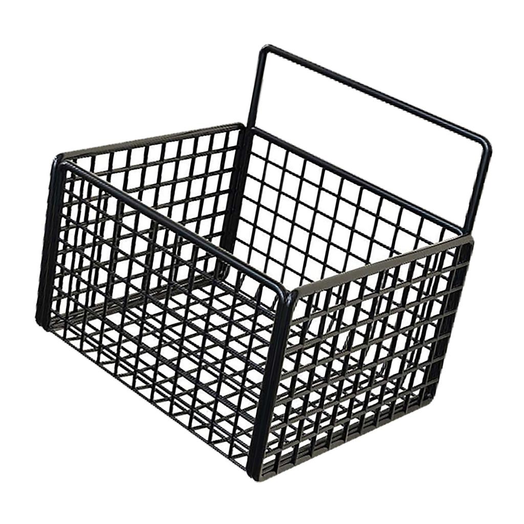 Wall Mounted Storage Basket No Drilling Adhesive Metal Wire Hanging Basket for Kitchen Food Pantry Bathroom Organization