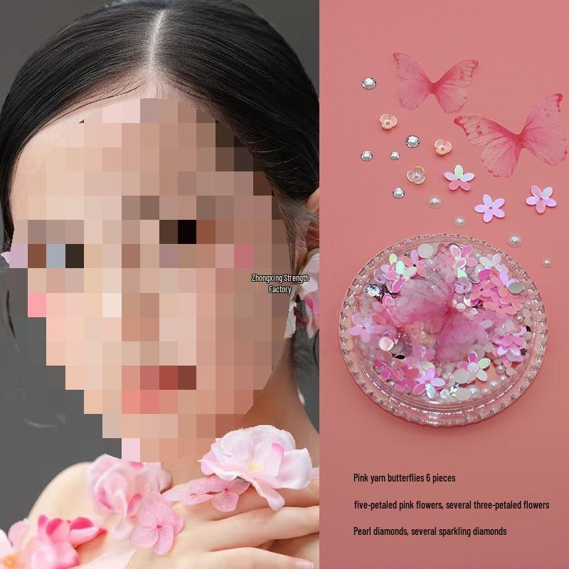 Children's Glitter Makeup Set: Eyeshadow, Face Stickers, Fairy Rhinestones for Dress-Up & Kindergarten Fun