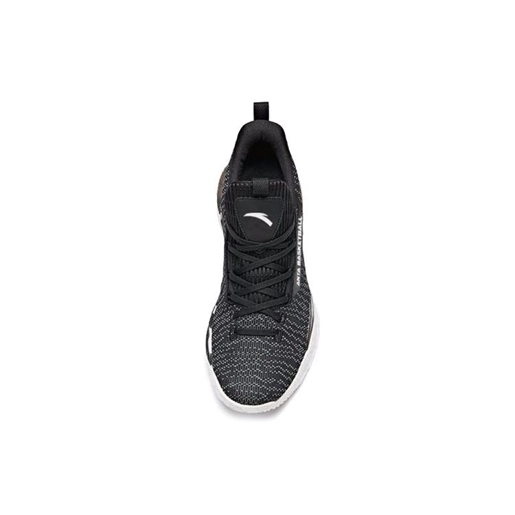 Anta KT4 KT Cushioning Slip Resistant Low top Basketball Shoes Men's Black White 11921601-3