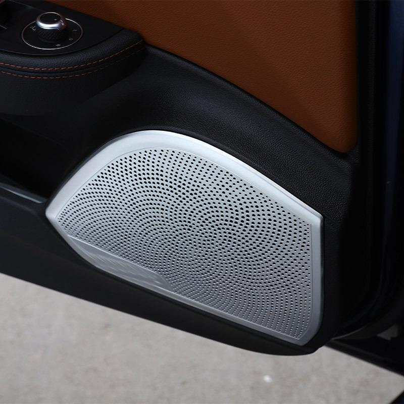For Alfa Romeo Giulia 2017 2018   Aluminum Alloy Car Door Speaker Cover Trim Sticker Car Interior Accessories
