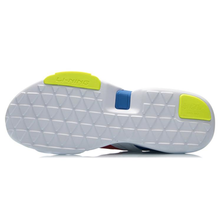 Li Ning Rutschfest und Atmungsaktiv Stützend Rebound Niedrig geschnitten Sport Freizeitschuhe Herren Weiß Rot Blau AGLQ073-2