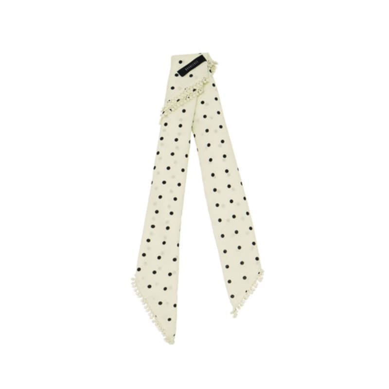 COOKEESEE Dot Lace Scarf (ivory)
