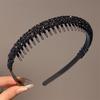 1Pc Non-Slip  Hair Hoops Bands Women Toothed Elastic Headbands for Women Shiny Luxury Hair Hoops