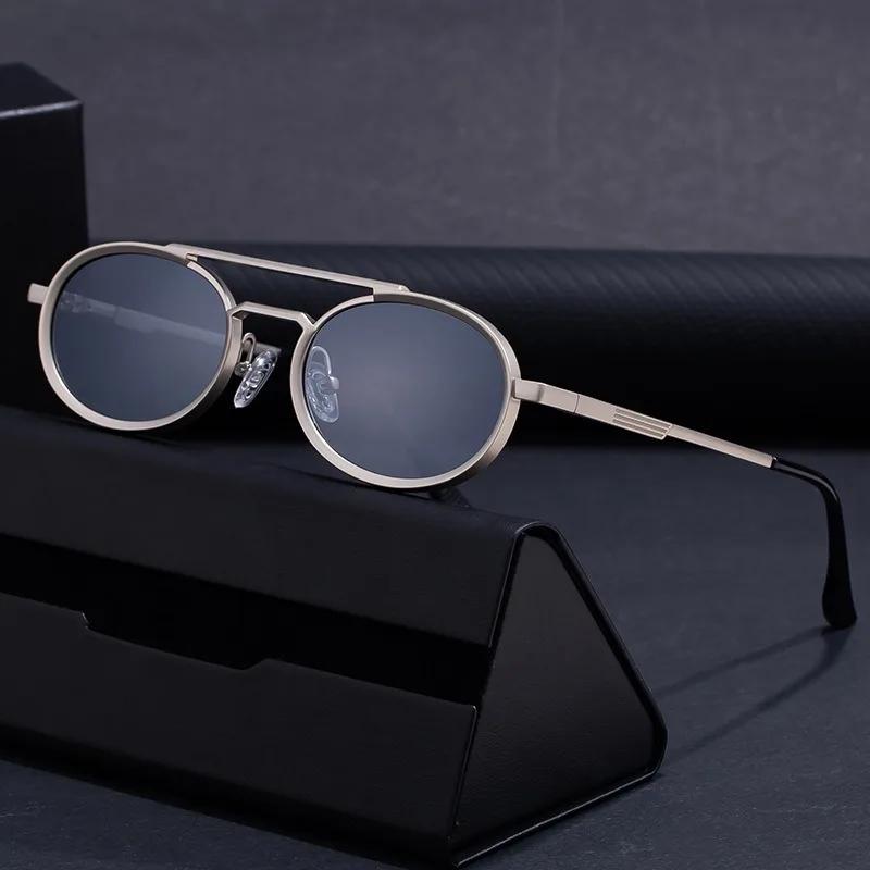 Sunglasses Men Oval Sunglasses Women Trendy Vintage Steampunk Fashion Sun Glasses Hombre Lunette Soleil Femme