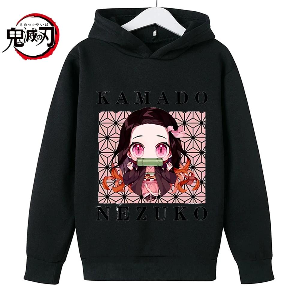 Autumn Warm Evil Spirit Killing Fashionable Casual Sports Hoodie With Anime Print For Boys And Girls Clothing