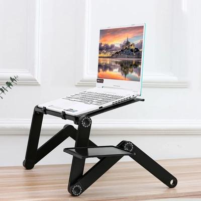 Nastavení výšky o 360 ° Skládací stolek na notebook s chlazením ventilátorem USB pro ubytovnu Rozkládací pohovka Kancelář Studijní Psací stůl Líný stůl