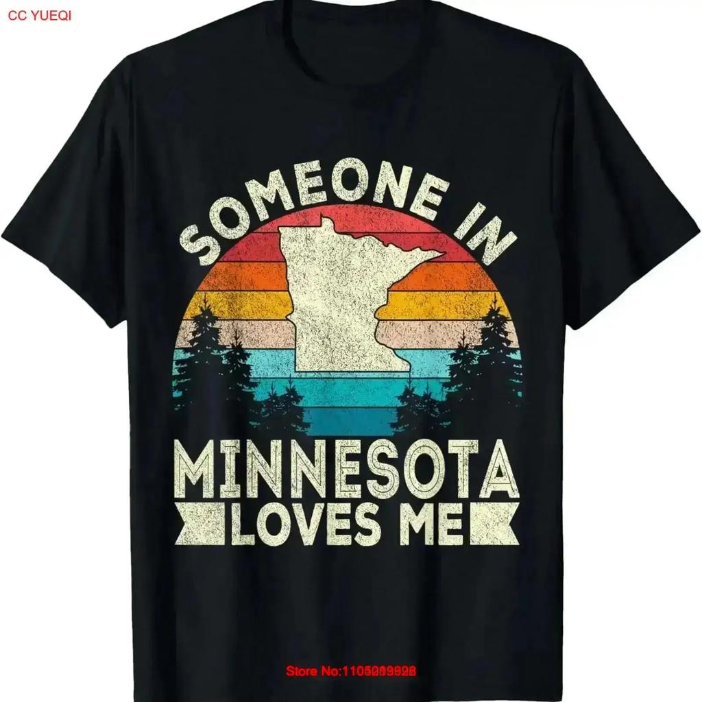 Someone In Minnesota Loves Me Retro T Shirt vintage Washed Soft Top For Everyday Wear Stylish Breathable Stretched vintage