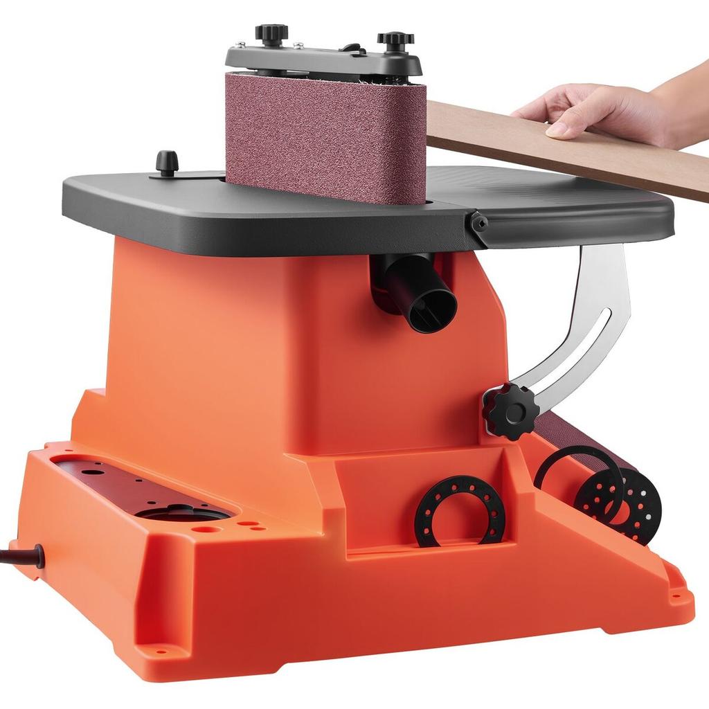 Oscillating Belt and Spindle Sander, 2000RPM Benchtop Spindle Sander with 16mm Stroke, 5 Sleeves (12.7-50.8 mm) & 610 x 98 mm Sanding Belt for