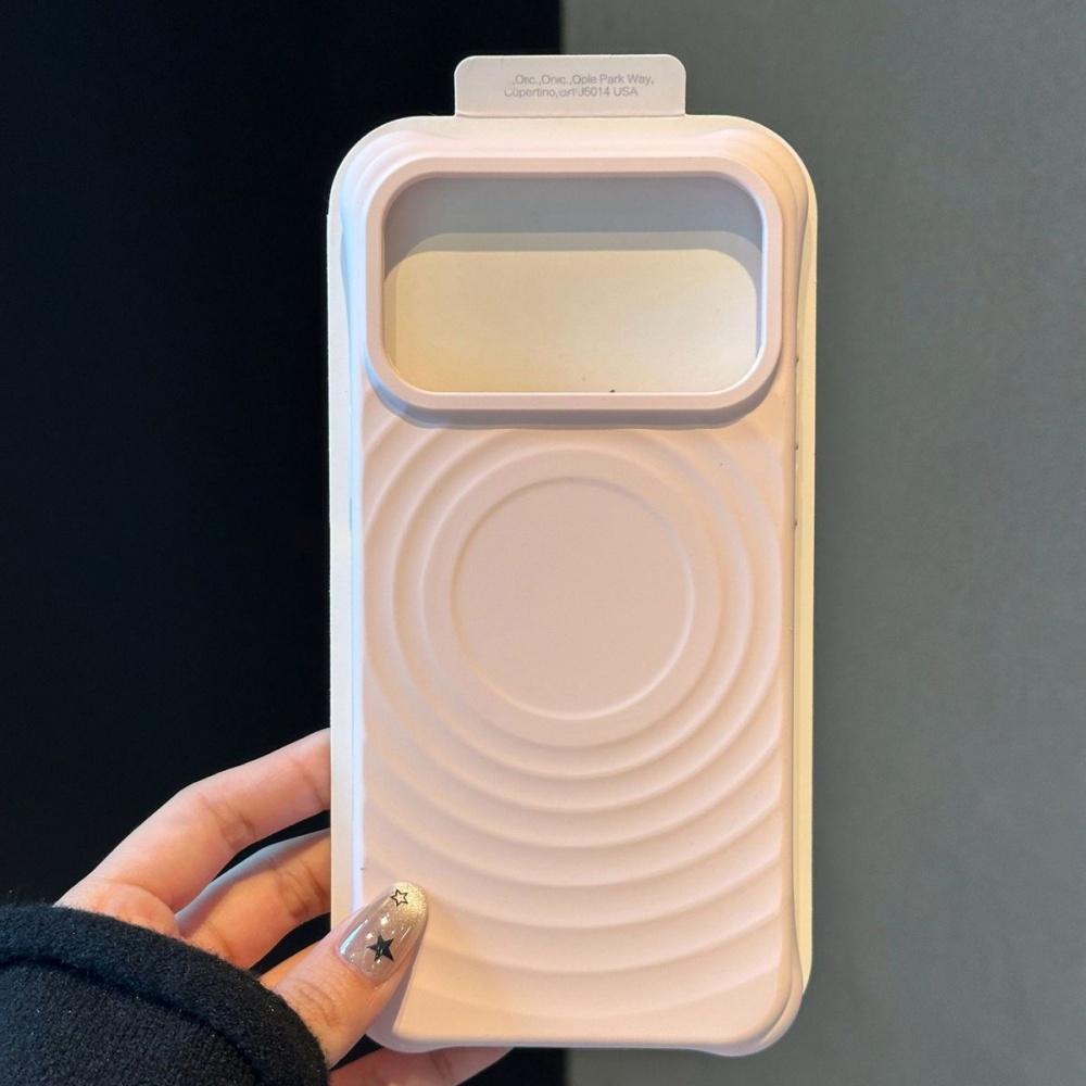 Candy Silicone Protective Velvet Shockproof Case For iPhone 17 Air 16 15 14 13 Pro Max Plus For Magsafe Water Ripple Magnet Capa