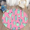 Watercolor Desert Cactus Floral Round Carpet Tropical Plants Round Rugs Floor Mat Living Room Bedroom Dorm Home Decor Chair Mat