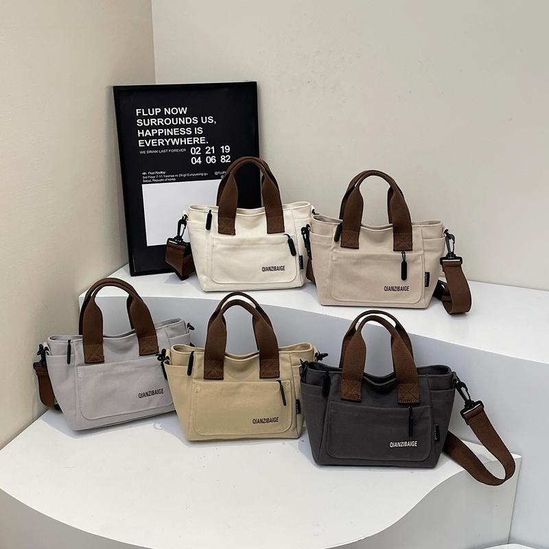 Handbag Letter Printed Canvas Bag Women Shoulder Bag