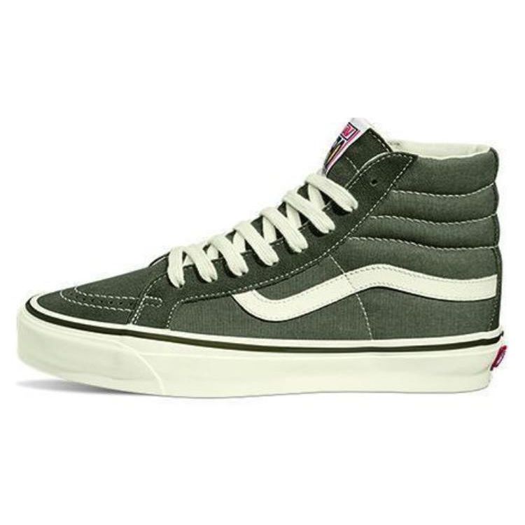 Vans Sk8 Comfortable Versatile Durable Lightweight High-Top Canvas Shoes Unisex Sneakers Green VN000CTB4U7