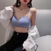 Backless Student Korean Style Women's Bra Wire-Free Thin Push-Up Sports Bra Camisole Spaghetti Strap Tank Top Underwear