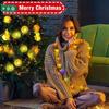New 20 LEDs Cotton Balls Garland String Lights Christmas USB/Battery Powered Fairy Lighting Holiday Wedding Xmas Party  Decor