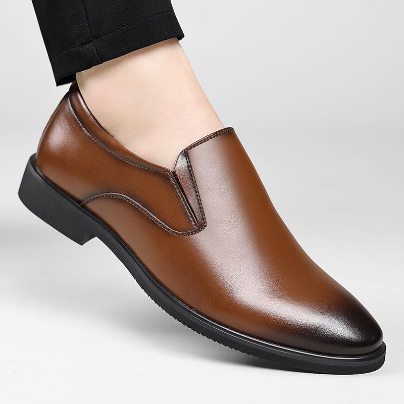 Fashion Men's Business Leather Shoes Classic Casual Style Office and Leisure Outdoor Street High Quality Adult Work Shoes Plus Size
