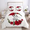 Set Biancheria da Letto 2/3 Pezzi Stampa Digitale Copripiumino Confortevole per Decorazione Camera da Letto di Casa, 1 Copripiumino e 2 Federe con Zip