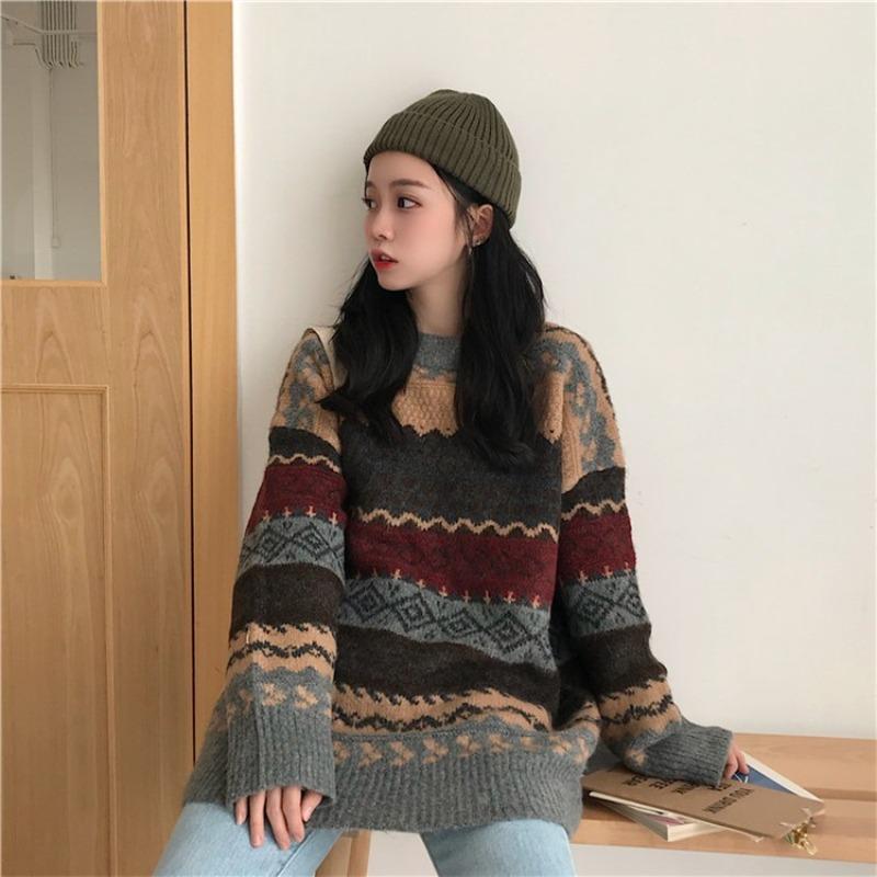 TIFICY Maglioni a girocollo a maniche lunghe per autunno e inverno, moda donna