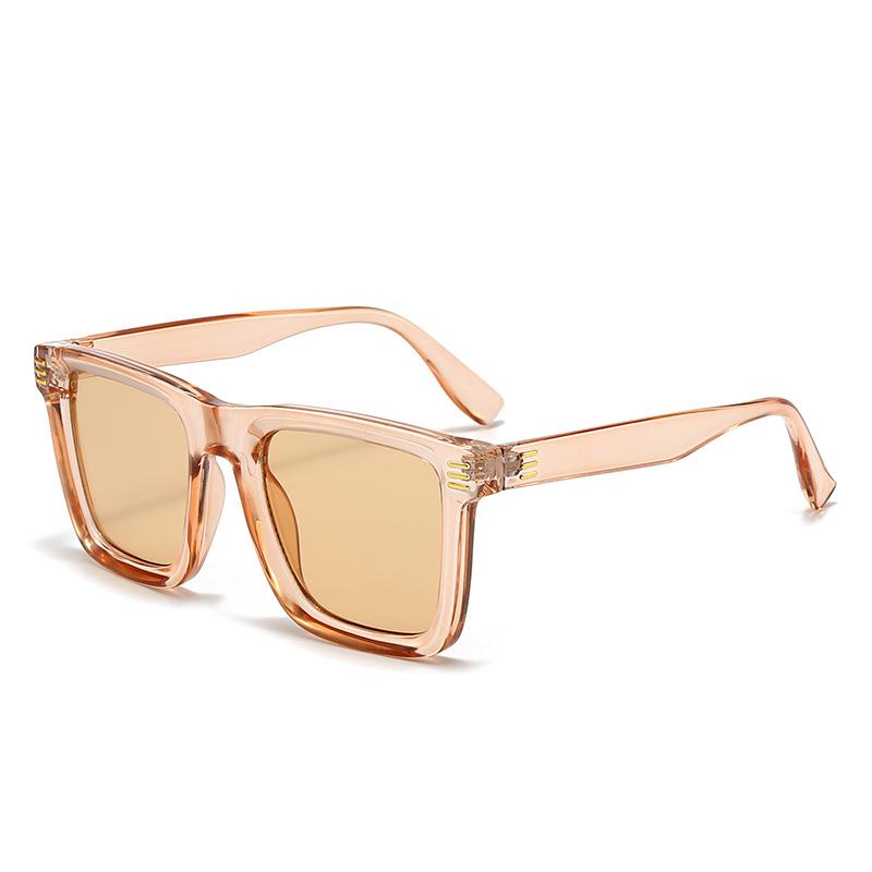 Men's High-end Large-frame Square Sunglasses with European and American Style, UV Protection.