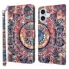 For iPhone 16 Case Stand Pattern Printing Leather Phone Cover