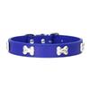 New pet PU leather bone dog collar for cross - border spot wholesale, can be matched with traction belt