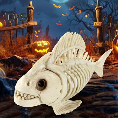 Halloween Decoration Mini Skeleton Bone Statues Poseable Rat Dog Spider Cat Owl Skeleton Figurine for Haunted House Party Decor