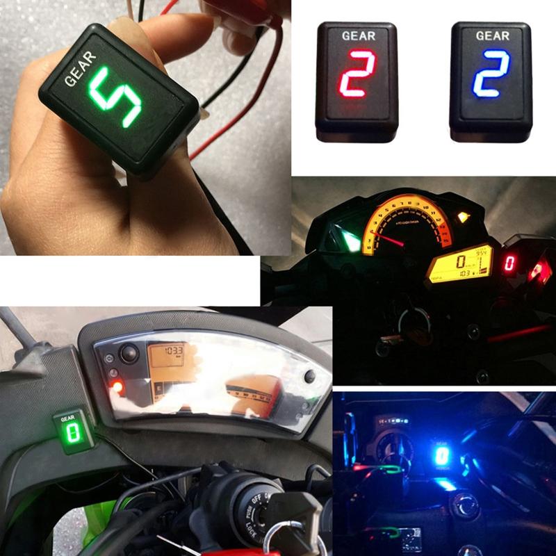 Universal 6 Speed Moto Display Digital Led Display Neutral Gear Motorcycle Off-Road Indicator Light for Z900 Z800 Zx6R S