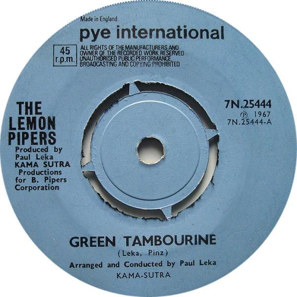 

7inch Record LEMON PIPERS - Green Tambourine 7N25444 Pye Internation 1968 UK Rock Used