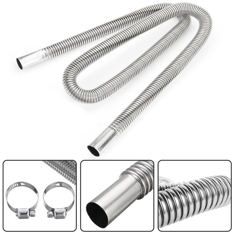 Diesel Heater Exhaust Pipe Stainless Steel Extension Oil Vent Hose Universal Parking Heater Tubing Hose Pipe Engine Heater Parts