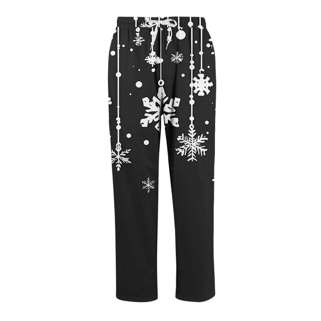 Herre avslappet passform fritidsjoggebukser med elastisk midjebånd og snøring yogabukser