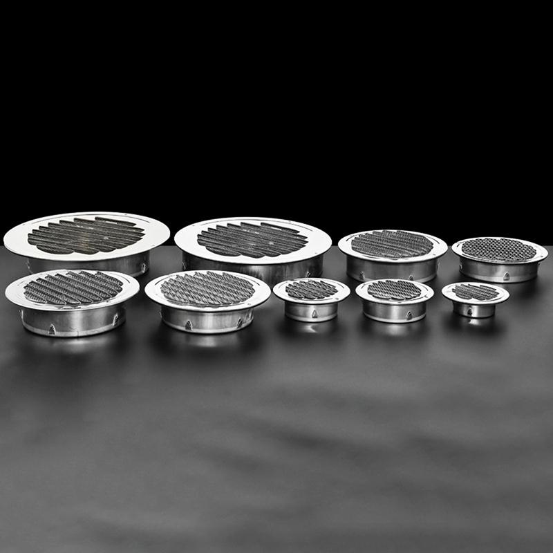 75 mm 201 rustfritt stål vegg luftventil gitter utvendig rund kanalventilasjon