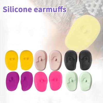 1Pair Silicone Ear Cover Hair Coloring Dyeing Ear Protector Waterproof Shower Ear Shield Earmuffs Caps Salon Hairdressing