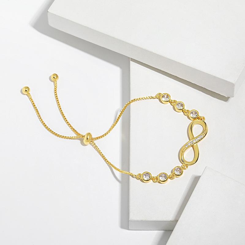 

Браслет женский модный регулируемый с символом удачи 8, Любовь Бесконечность Вечный символ Кольцо Мёбиуса