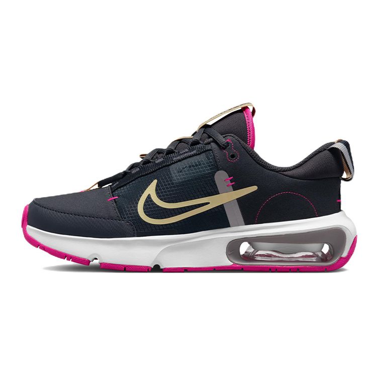 Nike Air Max Intrlk Comfortable Fabric Low-Top Kids Running Shoes Kids running shoes Black Purple Red DJ0011-001