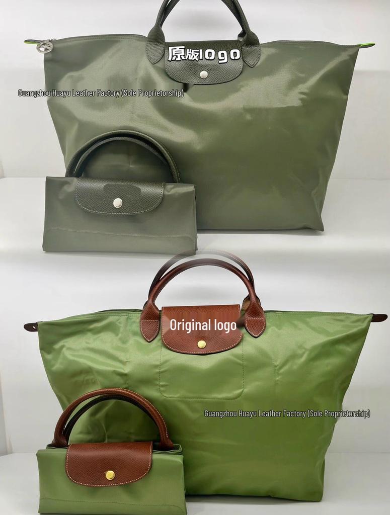 High-Quality Dragon-Inlaid Cowhide Travel Bag: Large, Lightweight, Waterproof Nylon Shoulder Handbag