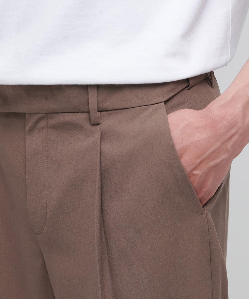 Musinsa Standard Lightweight Wide Hidden Banding Slacks [Light Brown]