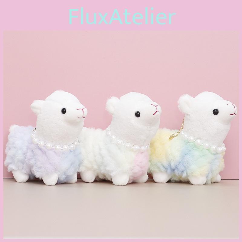 Charming Tie-dye Plush Alpaca Doll Keychain Cute Accessory For Fashionable Girls