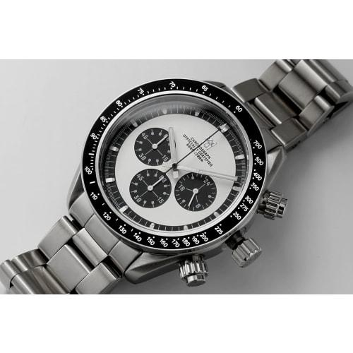 HYAKUICHI 101 No.13 Classic Chronograph No Date Center Chronograph White Panda