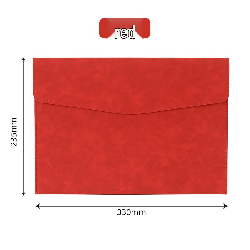 A4 Leather Document File Folder with Custom Logo for Business Receipts and Storage
