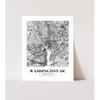 Eleville 8X10 Unframed Washington DC United States City View Abstract Road Modern Map Art Print Poster Wall Office Home Decor Minimalist Line Art