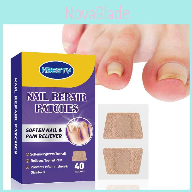 Hbesty Toenail Repair Patches For Damaged Soft Nails With Herbal Scented Comfort 40 Count
