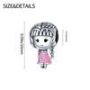 Original Charms Copper Pink Girl Pendant Beads Fit Bracelet Women Jewelry Making Diy Gift