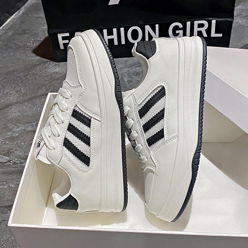 Summer New Breathable Little White Shoes Thick-soled Versatile Muffin Shoes Versatile Sports Board Shoes Women