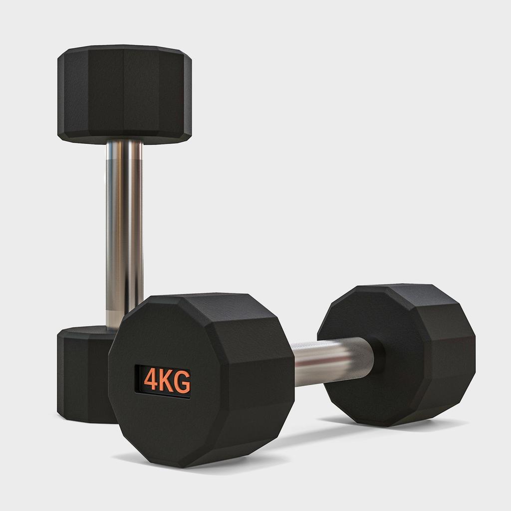 Dumbbells Weights Set With 12 Sided Shape And Non Slip Grip For Men Women Home Gym Workout 2 X 4kg