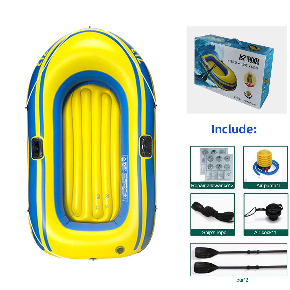 Inflatable Kayak and Hovercraft: Durable Rubber Boat for 2-4 People, Ideal for Fishing and Recreation.