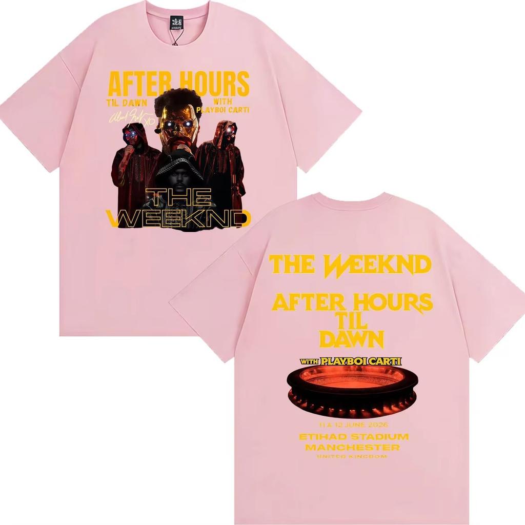 Summer Hot Sale The Weeknd After Hours Til Dawn with Playboi Carti 2026 Tour T Shirt Men Women Harajuku Hip Hop Punk T-shirt