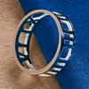1 Piece of 925 Sterling Silver 5-10 Exquisite Letter Hollow Ring, Fashionable Women's Wedding Gift, Jewelry Accessories